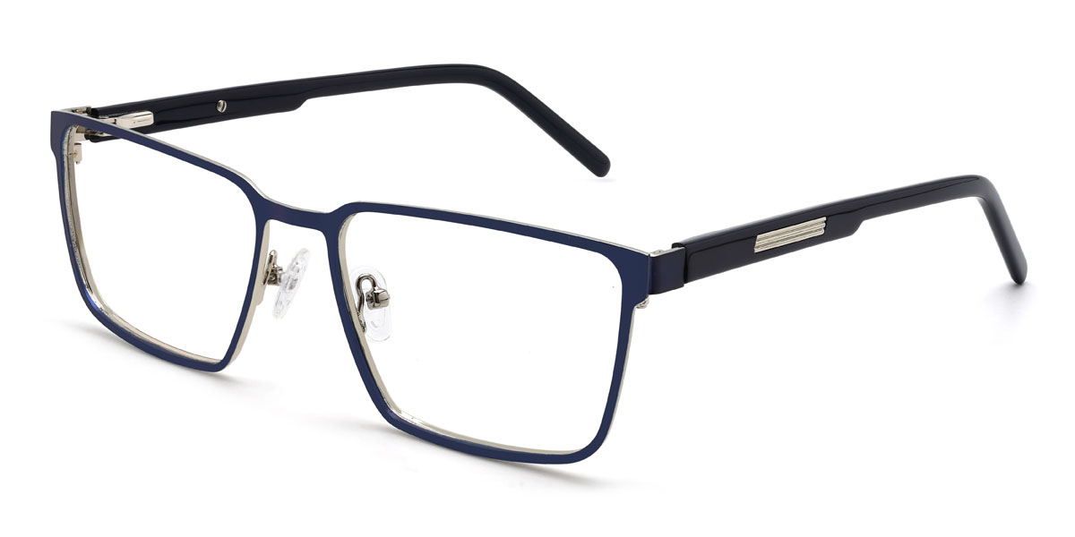 Blue Nataniel Glasses - Rectangle Glasses