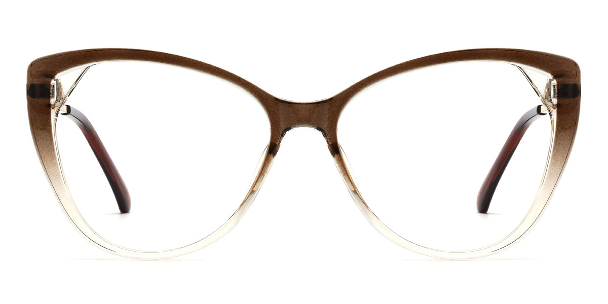 Gradient Brown Flavia Glasses - Cat Eye Glasses
