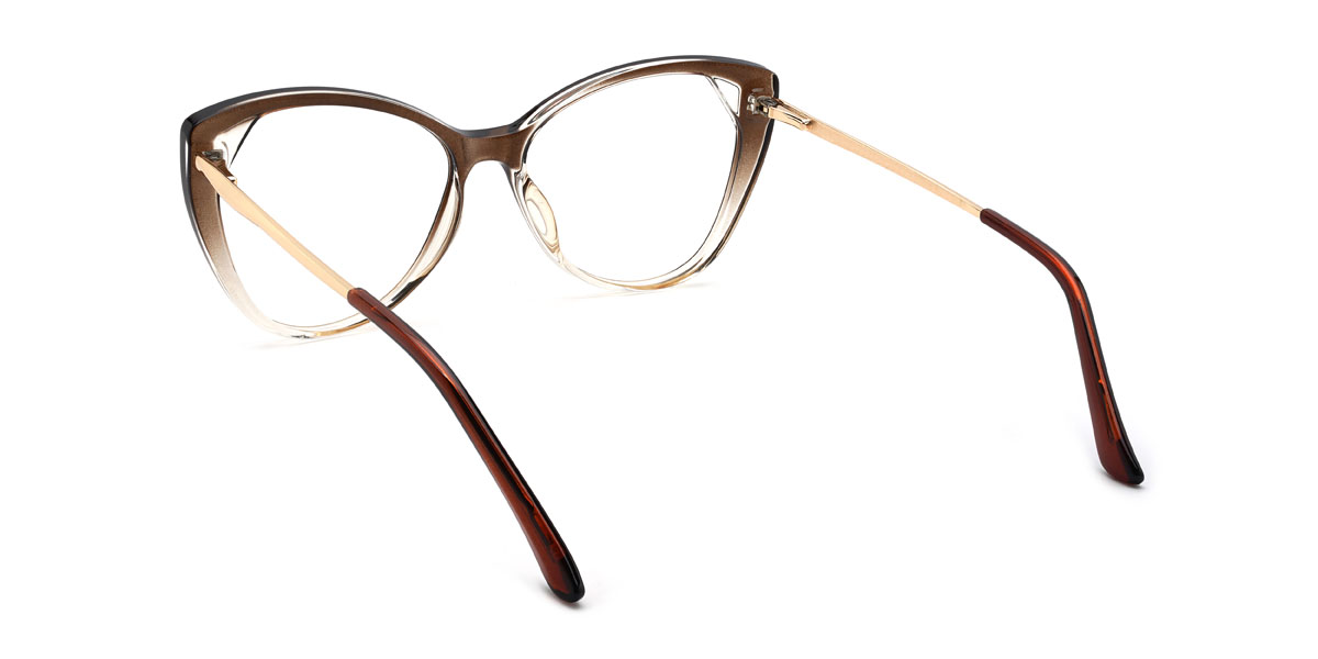 Gradient Brown Flavia Glasses - Cat Eye Glasses