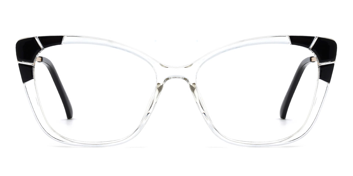 Black Clear Hanifa Glasses - Cat Eye Glasses