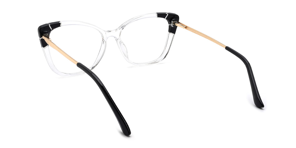 Black Clear Hanifa Glasses - Cat Eye Glasses