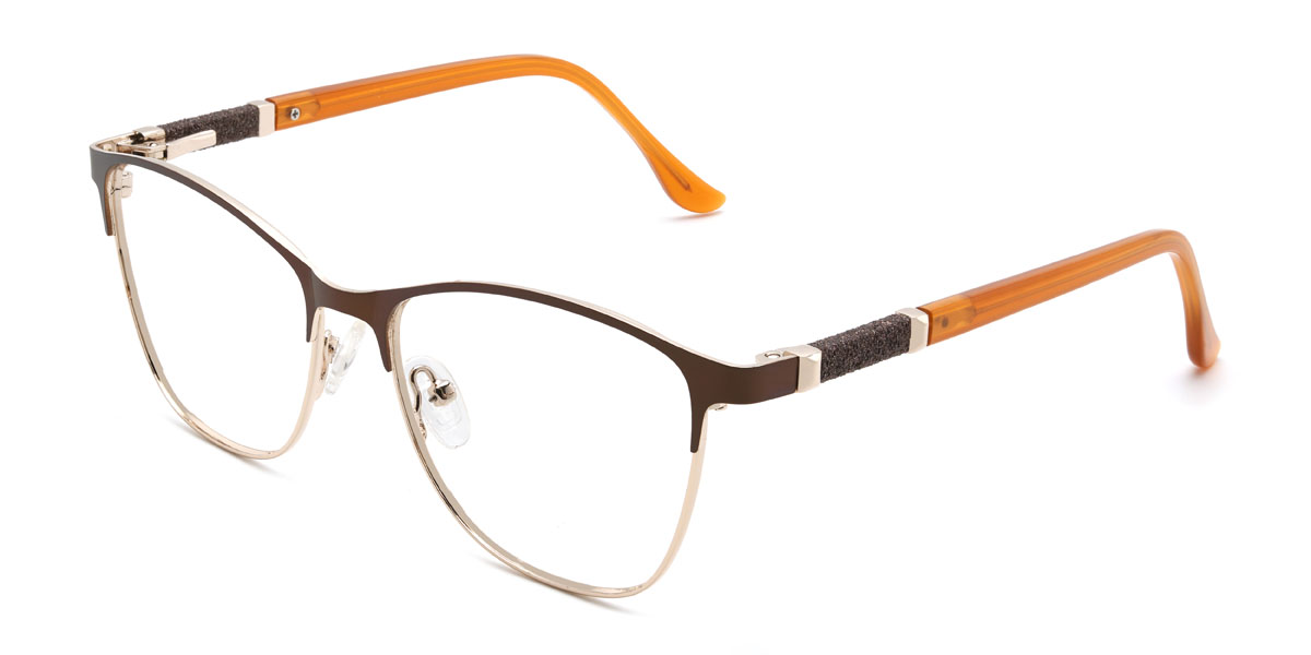 Doré Brun Kaylor Lunettes - Rectangle Glasses