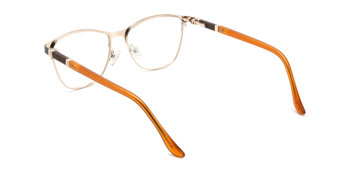 Doré Brun Kaylor Lunettes - Rectangle Glasses