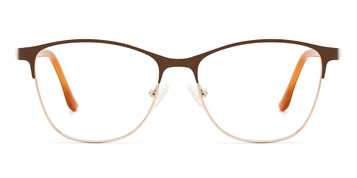 Doré Brun Kaylor Lunettes - Rectangle Glasses