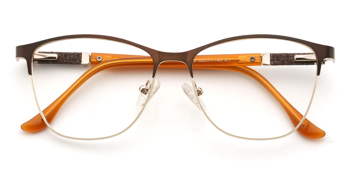 Doré Brun Kaylor Lunettes - Rectangle Glasses