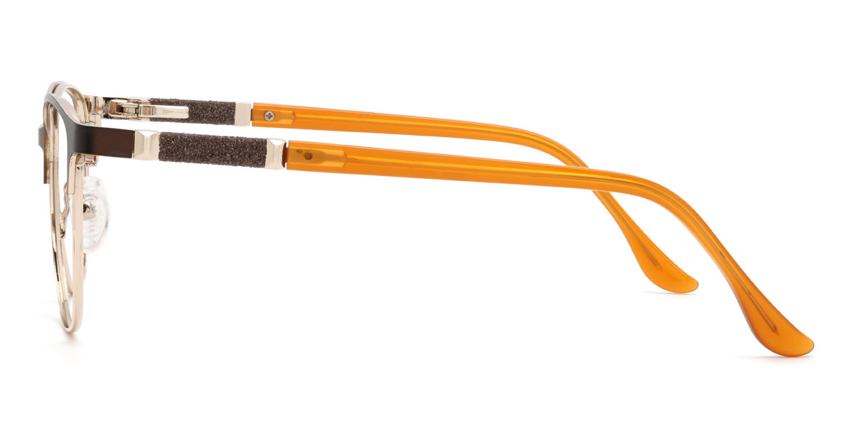 Doré Brun Kaylor Lunettes - Rectangle Glasses