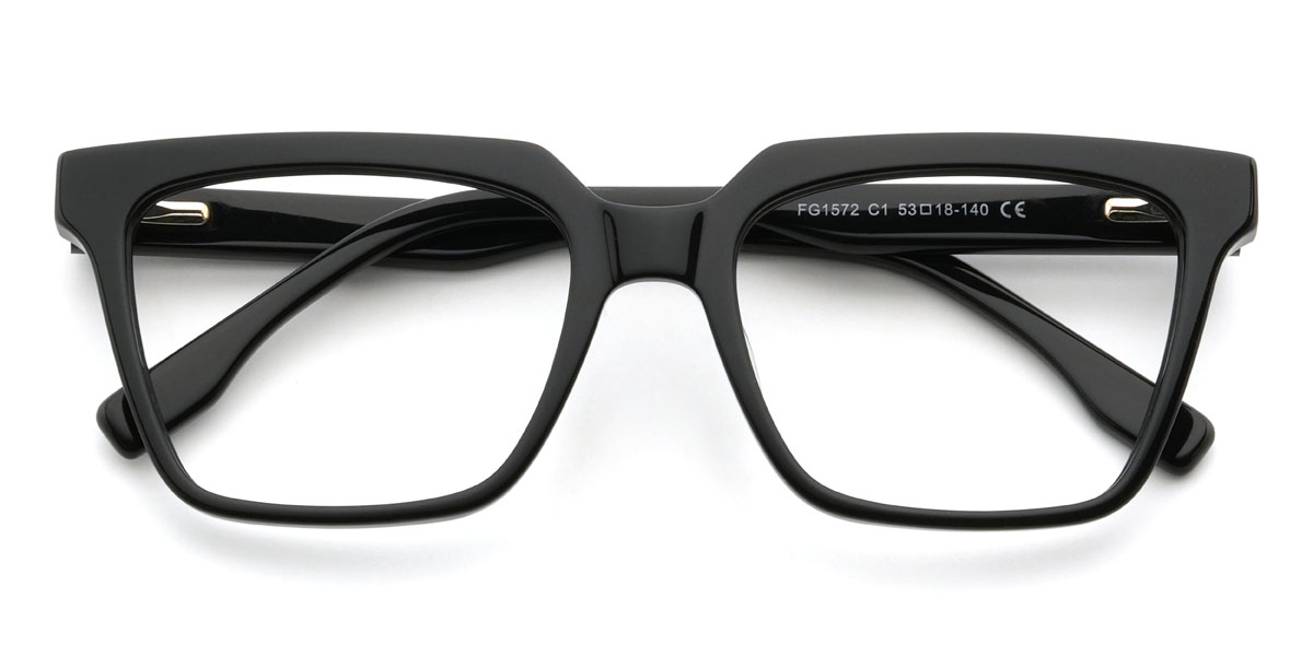 Noir Amrit Lunettes - Rectangle Glasses