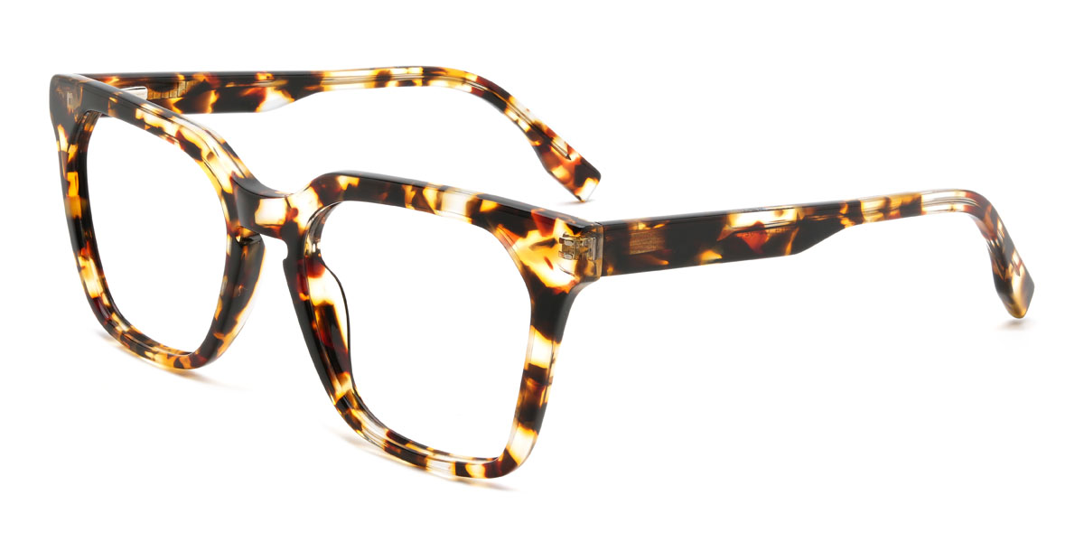 Ivoire Écaille de tortue Patel Lunettes - Rectangle Glasses