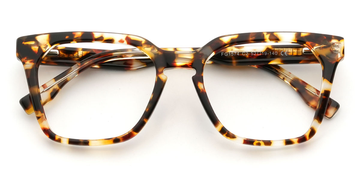 Ivoire Écaille de tortue Patel Lunettes - Rectangle Glasses