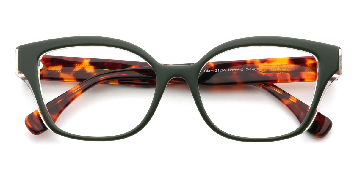 Vert foncé Kamilia Lunettes - Rectangle Glasses