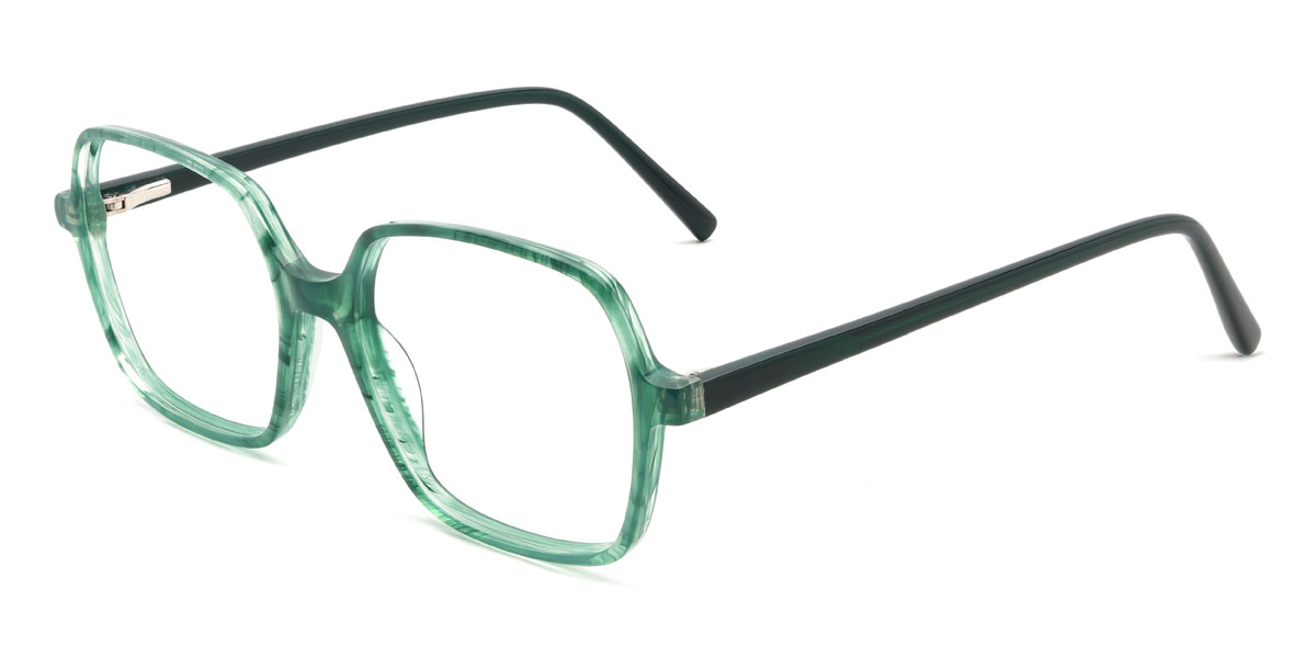 Vert Écaille de tortue Heinrich Lunettes - Rectangle Glasses
