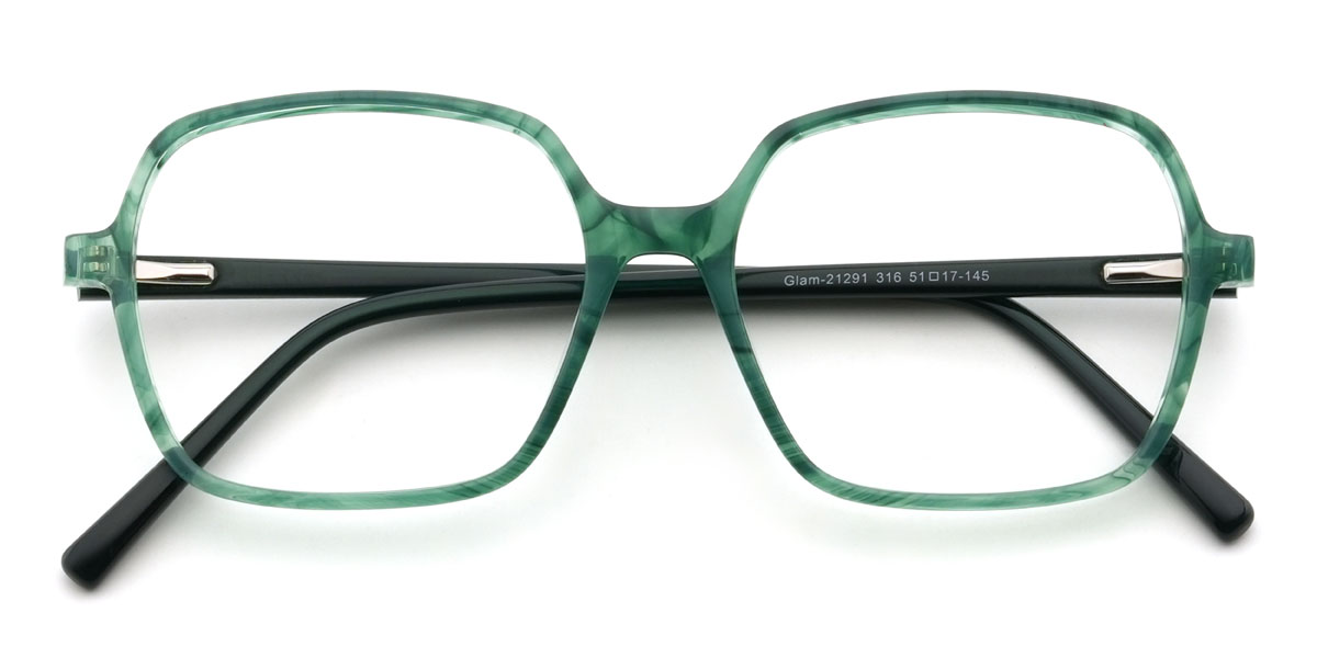 Vert Écaille de tortue Heinrich Lunettes - Rectangle Glasses