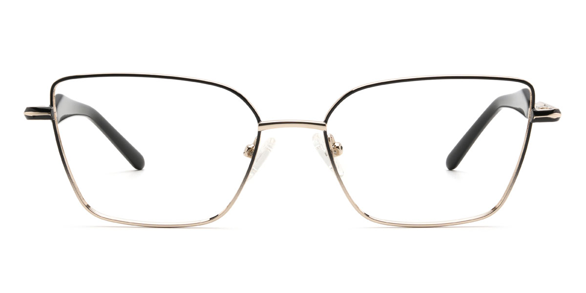 Gold Black Jessenia Glasses - Rectangle Glasses