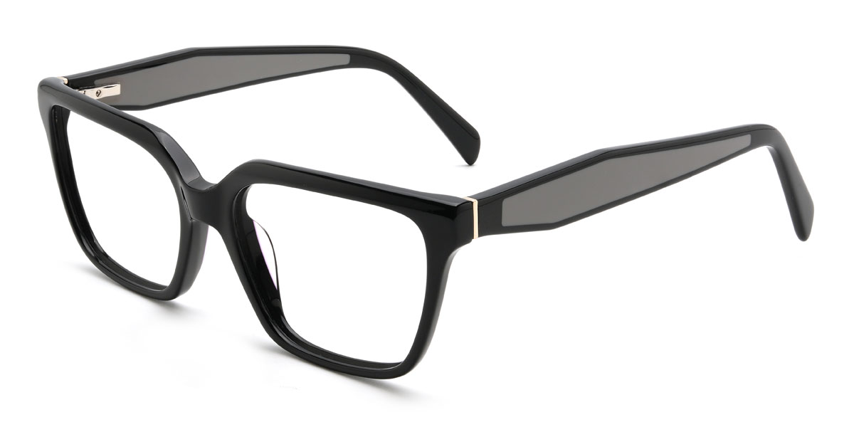 Black Raelin Glasses - Rectangle Glasses