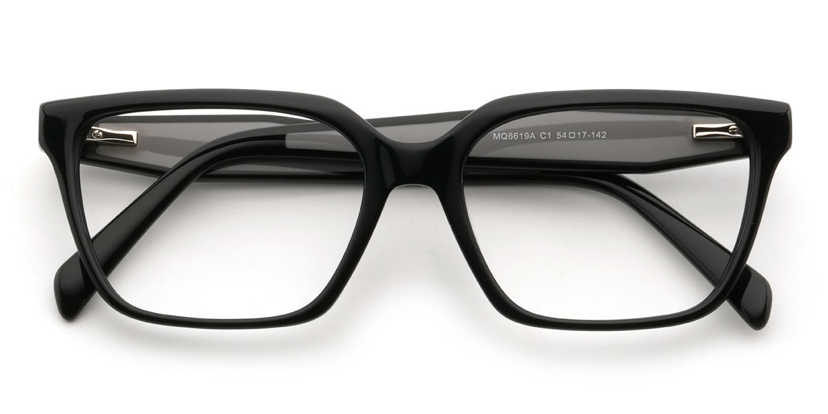 Black Raelin Glasses - Rectangle Glasses