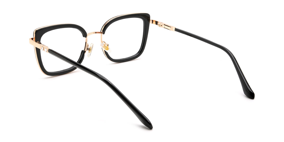 Black Theodosia Glasses - Rectangle Glasses