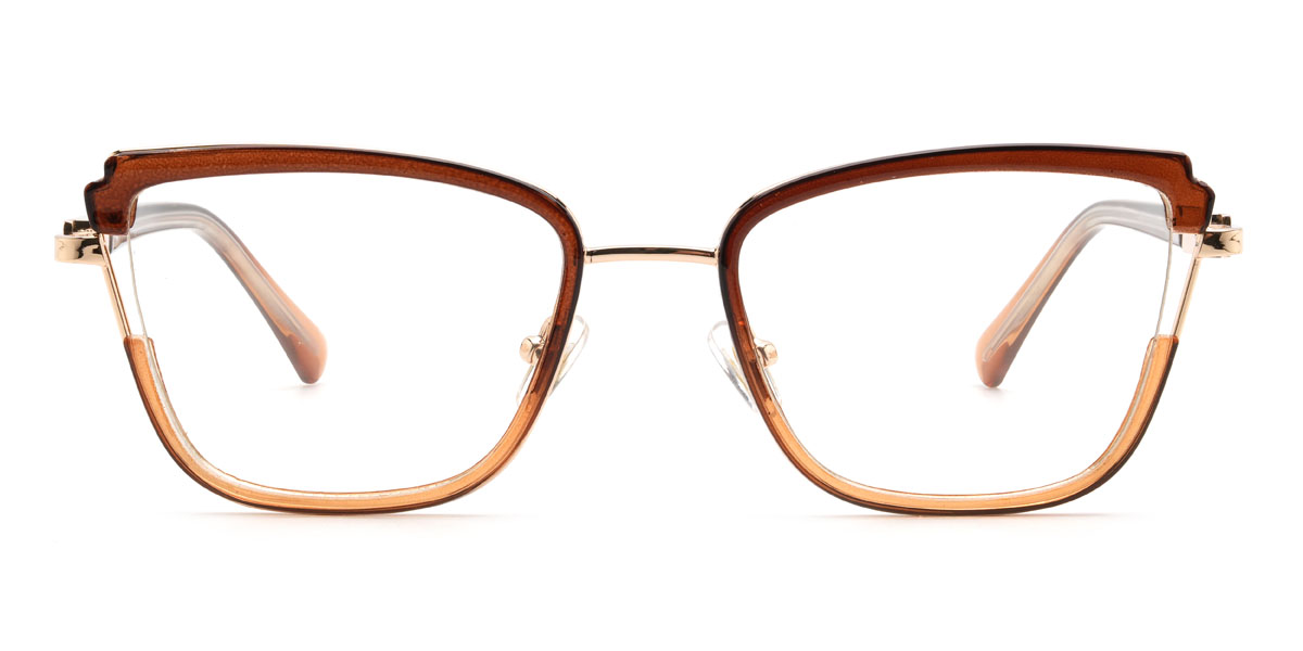 Brun Orange Viviane Lunettes - Cat Eye Glasses