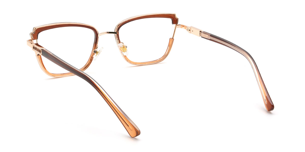 Brun Orange Viviane Lunettes - Cat Eye Glasses