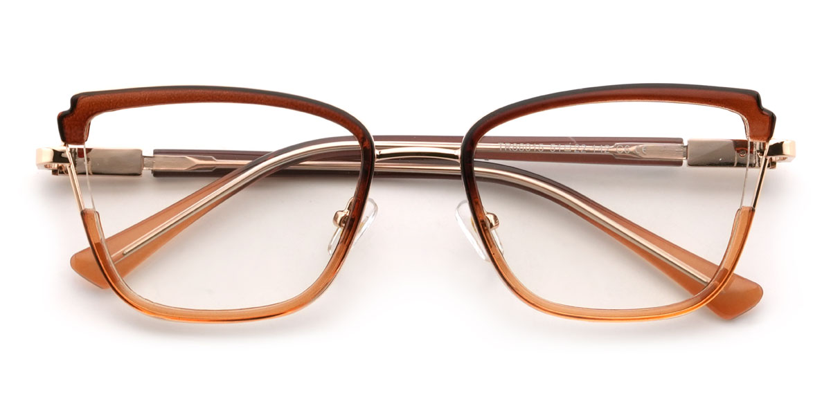 Brun Orange Viviane Lunettes - Cat Eye Glasses