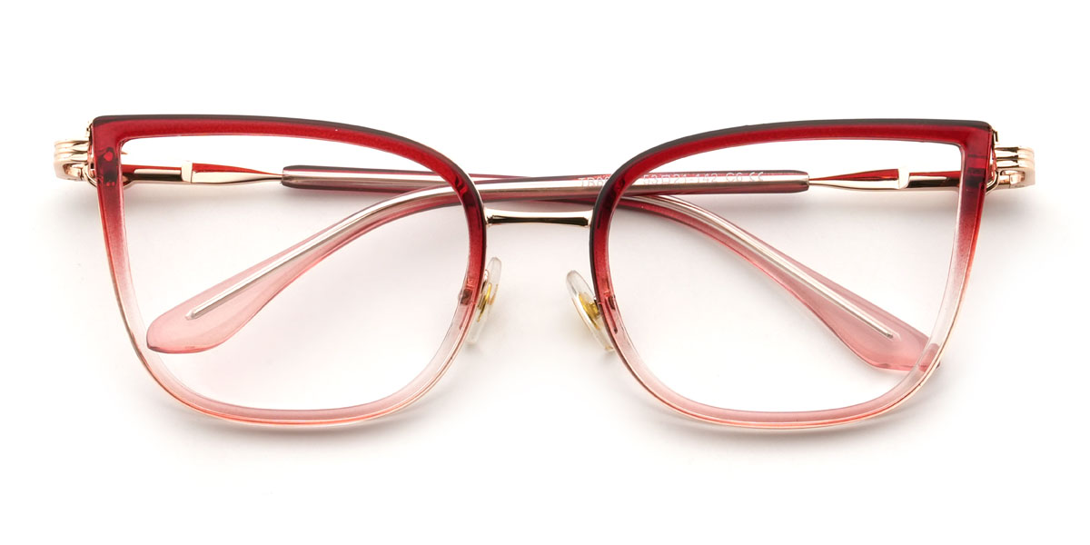 Dégradé Rouge Marlyn Lunettes - Cat Eye Glasses