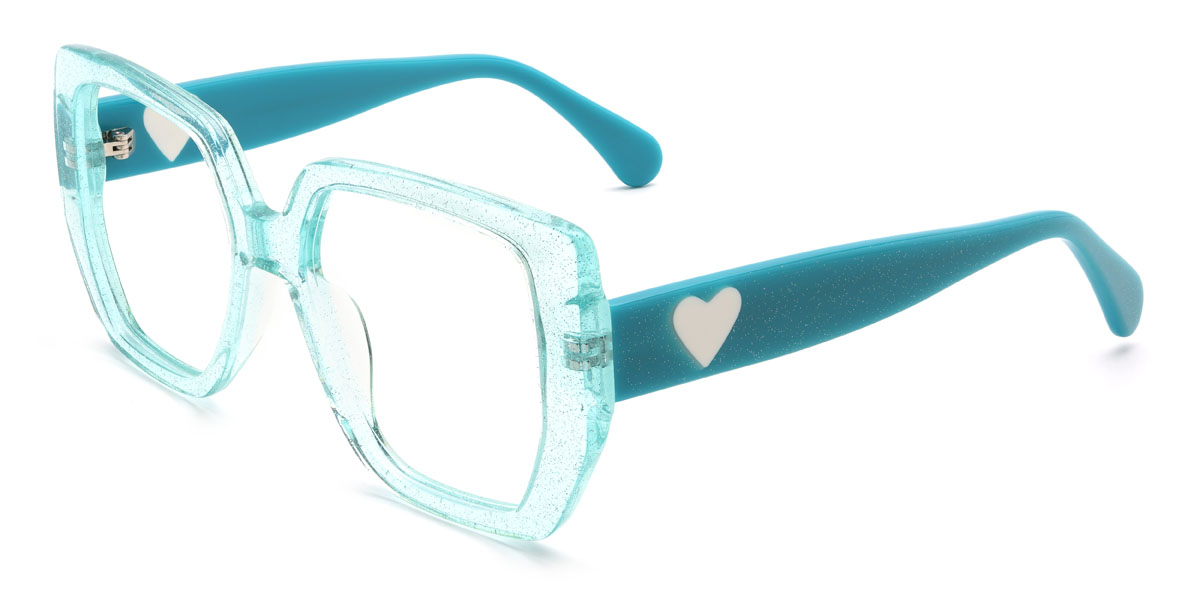 Light Blue Jarrell Glasses - Square Glasses