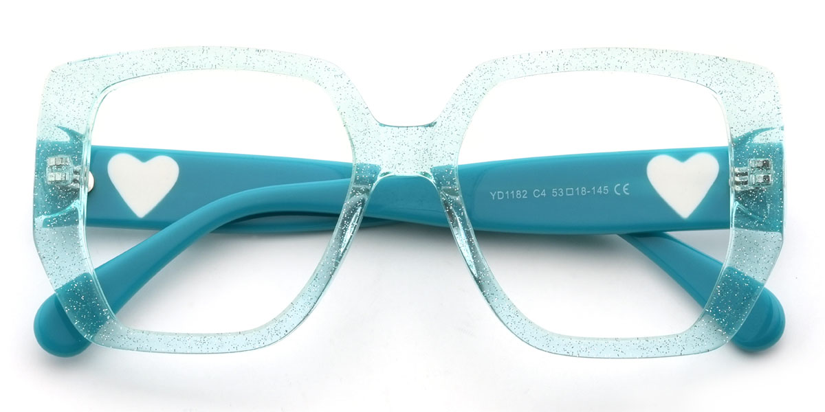 Light Blue Jarrell Glasses - Square Glasses