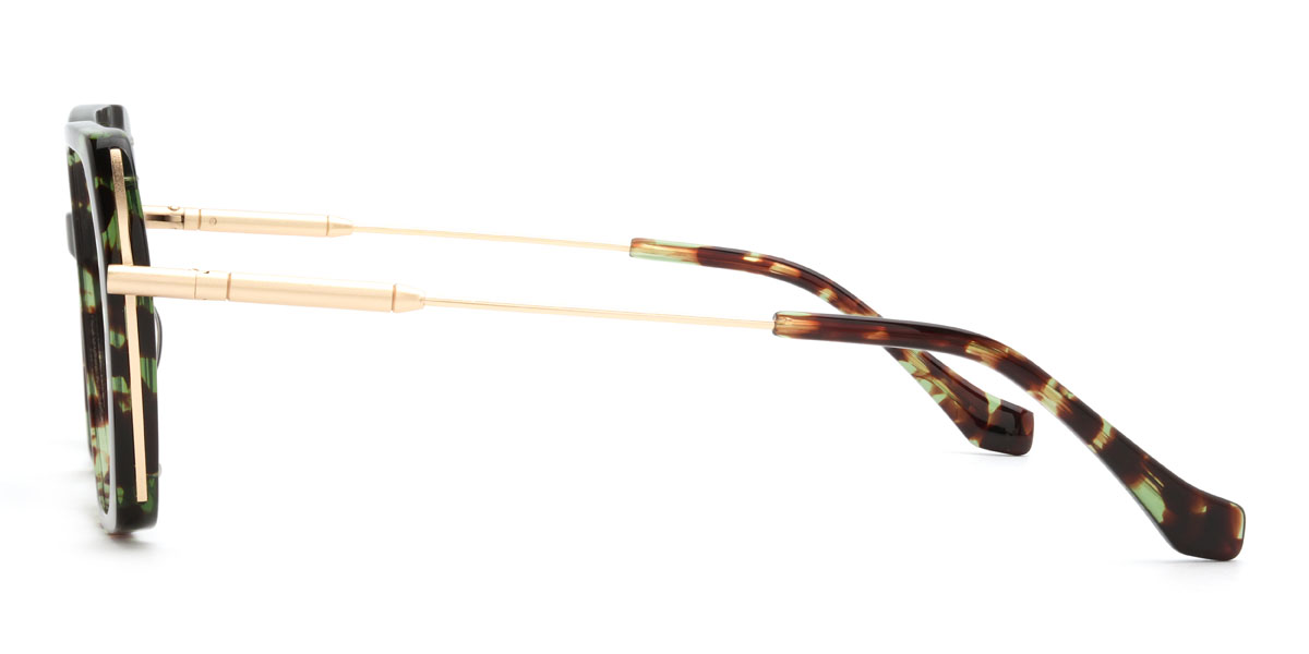 Vert Écaille de tortue Ramiah Lunettes - Square Glasses