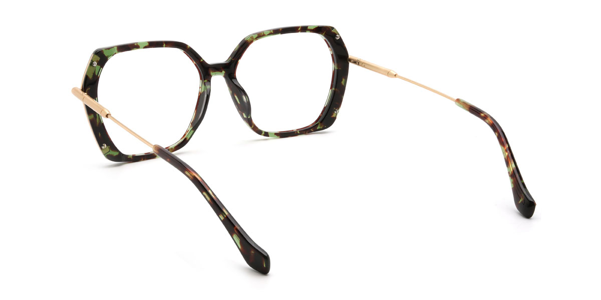 Vert Écaille de tortue Ramiah Lunettes - Square Glasses