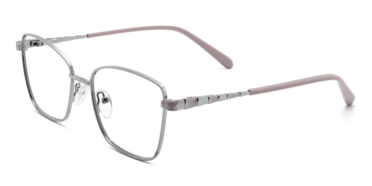 Silver Bukata Glasses - Rectangle Glasses