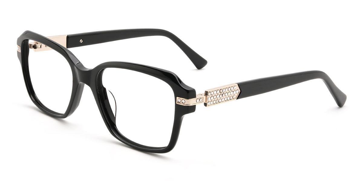 Noir Petros Lunettes - Rectangle Glasses