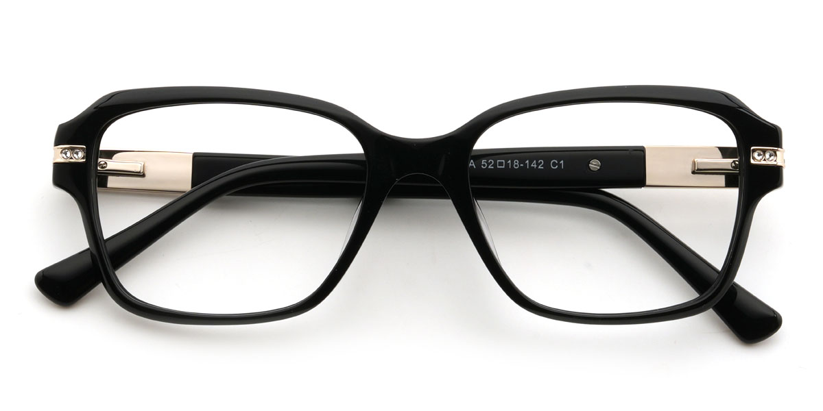 Noir Petros Lunettes - Rectangle Glasses