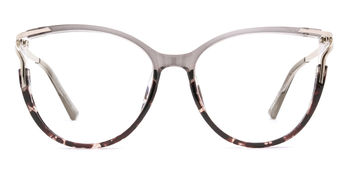 Gris Écaille de tortue Damiri Lunettes - Cat Eye Glasses