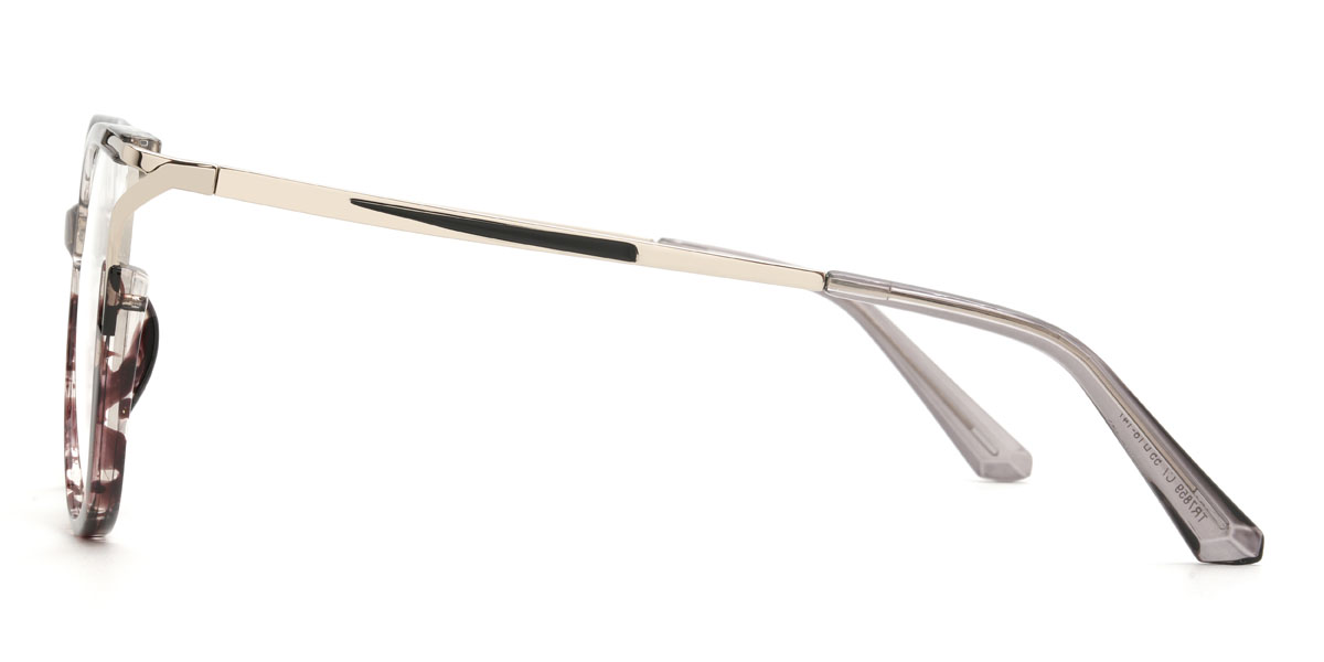 Gris Écaille de tortue Damiri Lunettes - Cat Eye Glasses