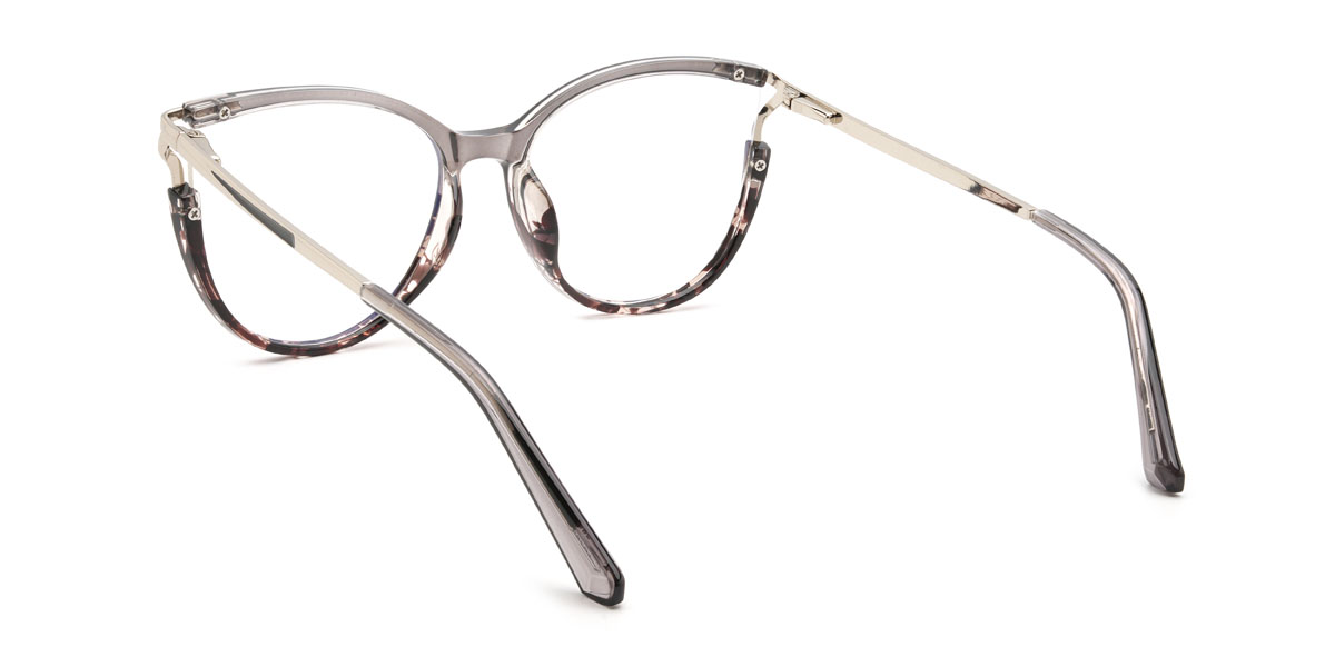 Gris Écaille de tortue Damiri Lunettes - Cat Eye Glasses