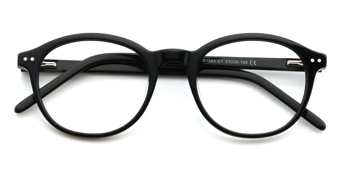 Black Michela Glasses - Oval Glasses