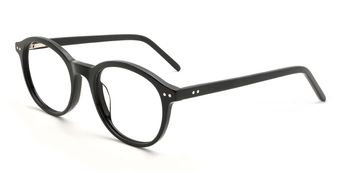 Black Michela Glasses - Oval Glasses