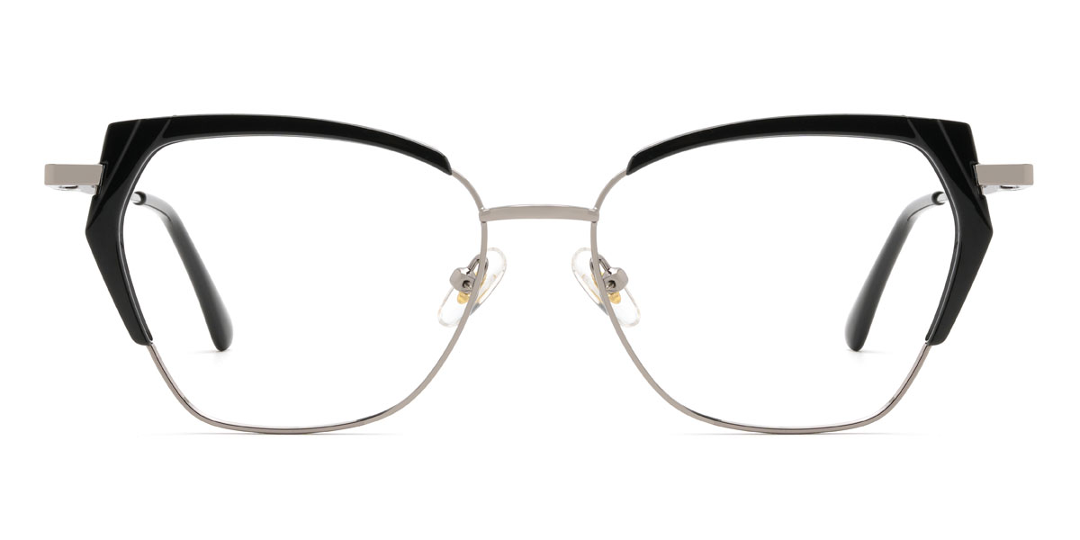 Fekete ezüst Gonzalez Szemüveg - Rectangle Clip-On Sunglasses