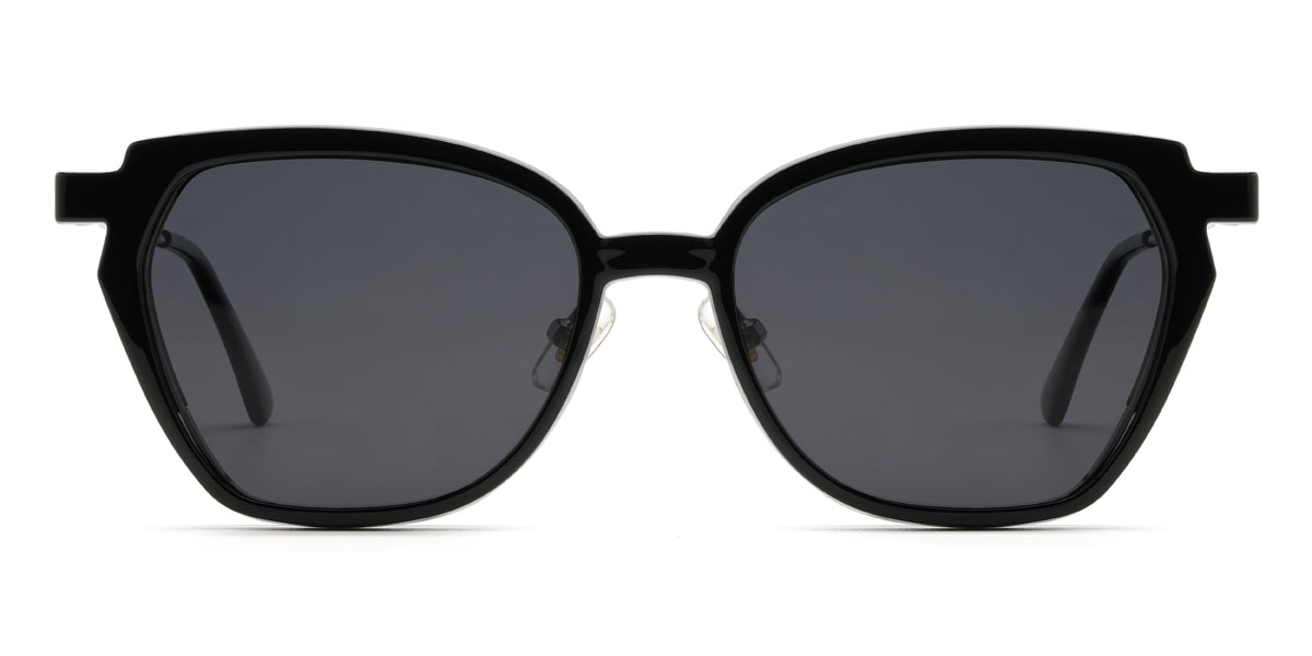 Fekete ezüst Gonzalez Szemüveg - Rectangle Clip-On Sunglasses