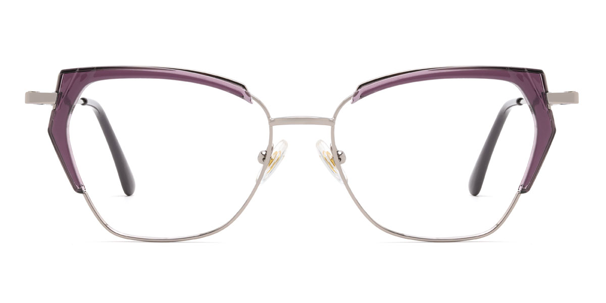 Ezüst lila Gonzalez Szemüveg - Rectangle Clip-On Sunglasses