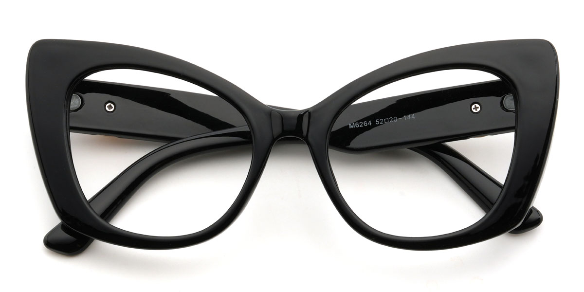 Black Isamar Glasses - Cat Eye Glasses