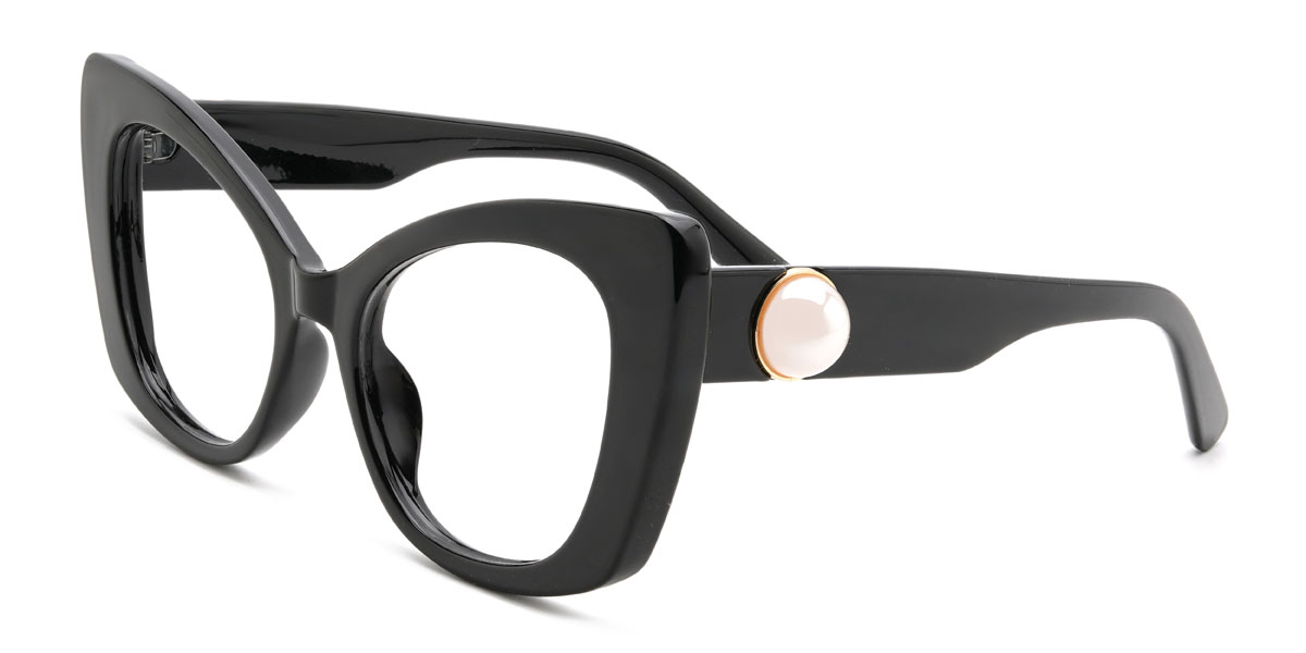 Black Isamar Glasses - Cat Eye Glasses