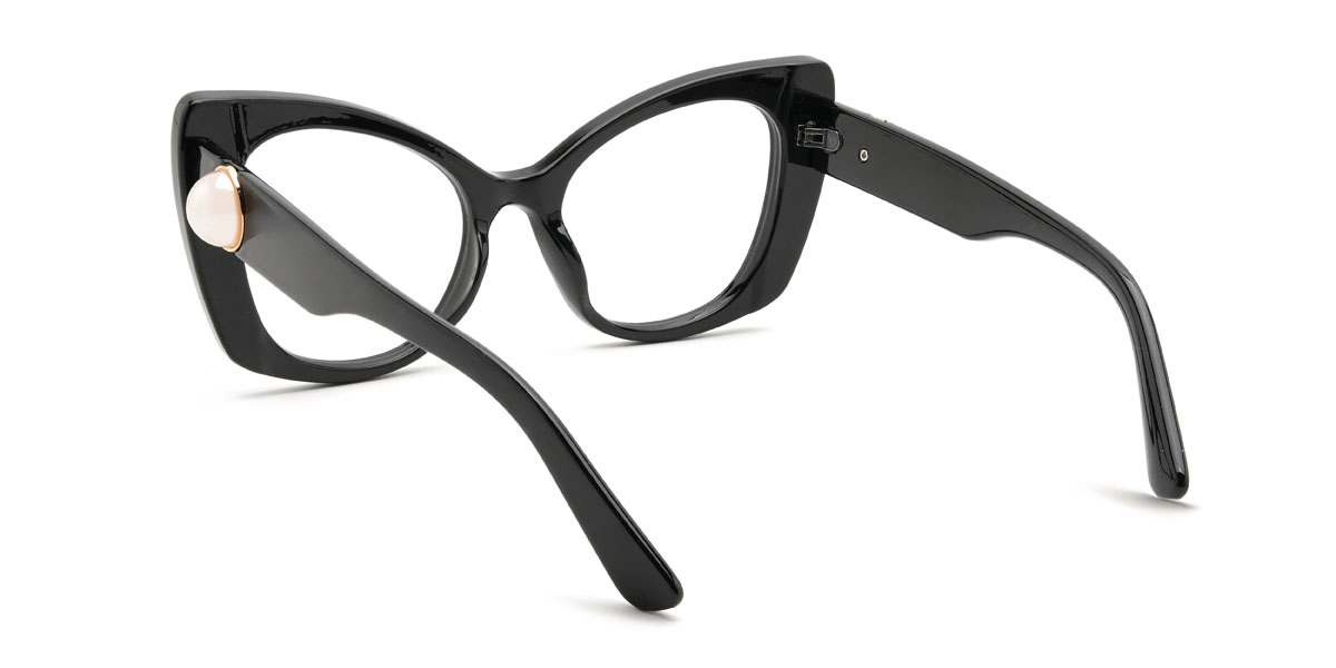 Black Isamar Glasses - Cat Eye Glasses