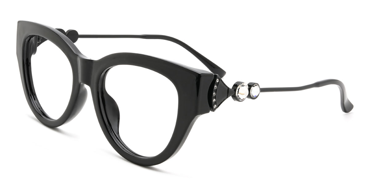 Fekete Nefertiti Szemüveg - Cat Eye Glasses