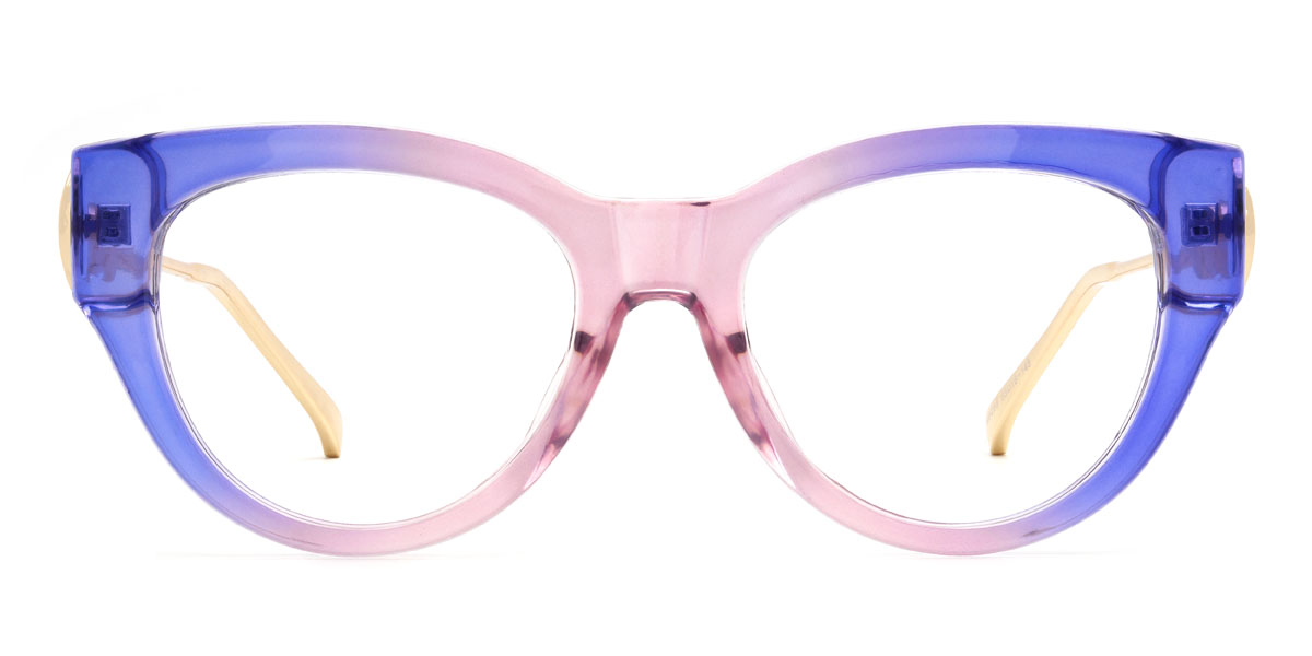 Lila rózsaszín Nefertiti Szemüveg - Cat Eye Glasses