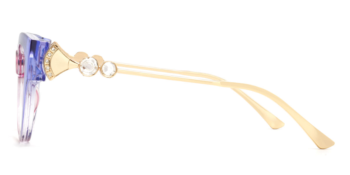 Lila rózsaszín Nefertiti Szemüveg - Cat Eye Glasses