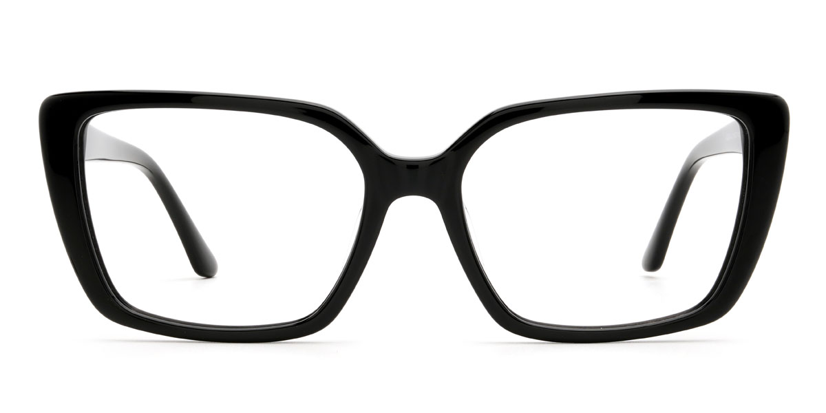 Black Melly - Rectangle Glasses