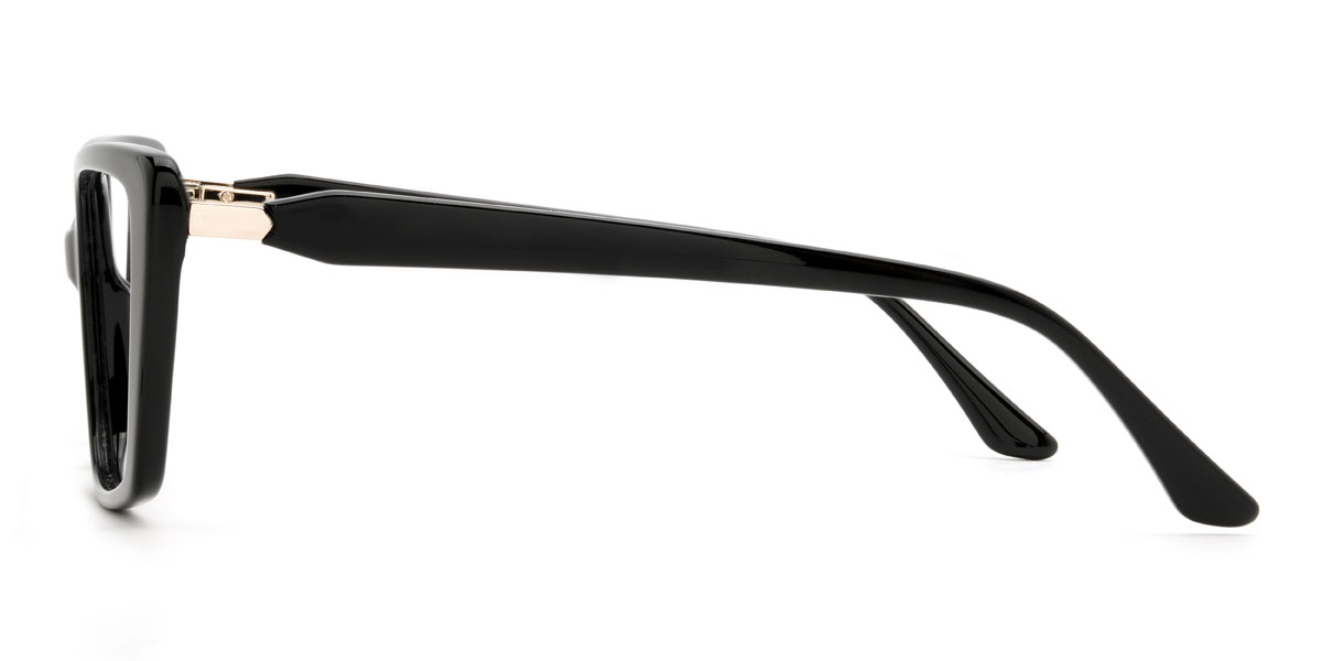 Black Melly Glasses - Rectangle Glasses