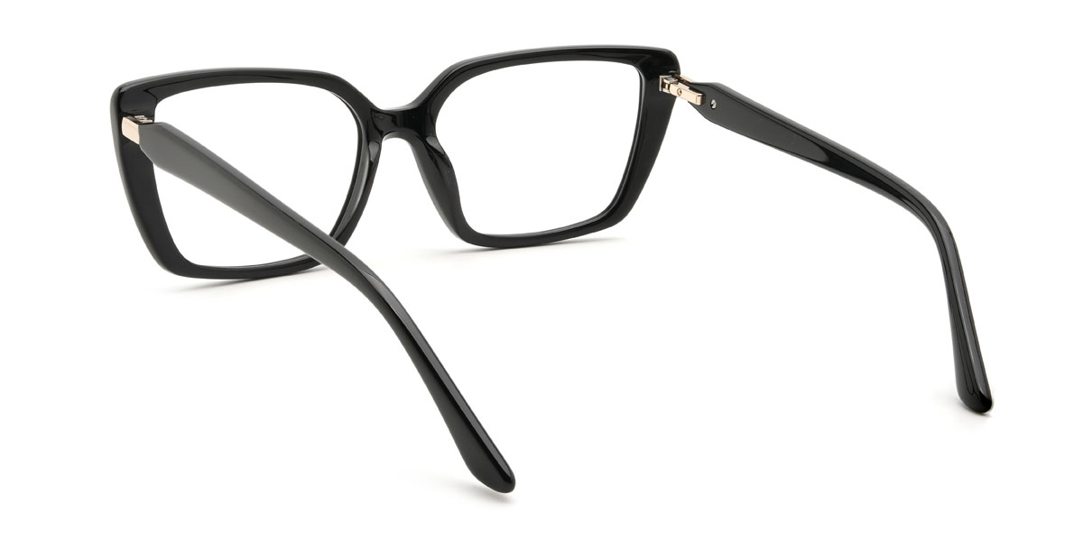 Black Melly Glasses - Rectangle Glasses