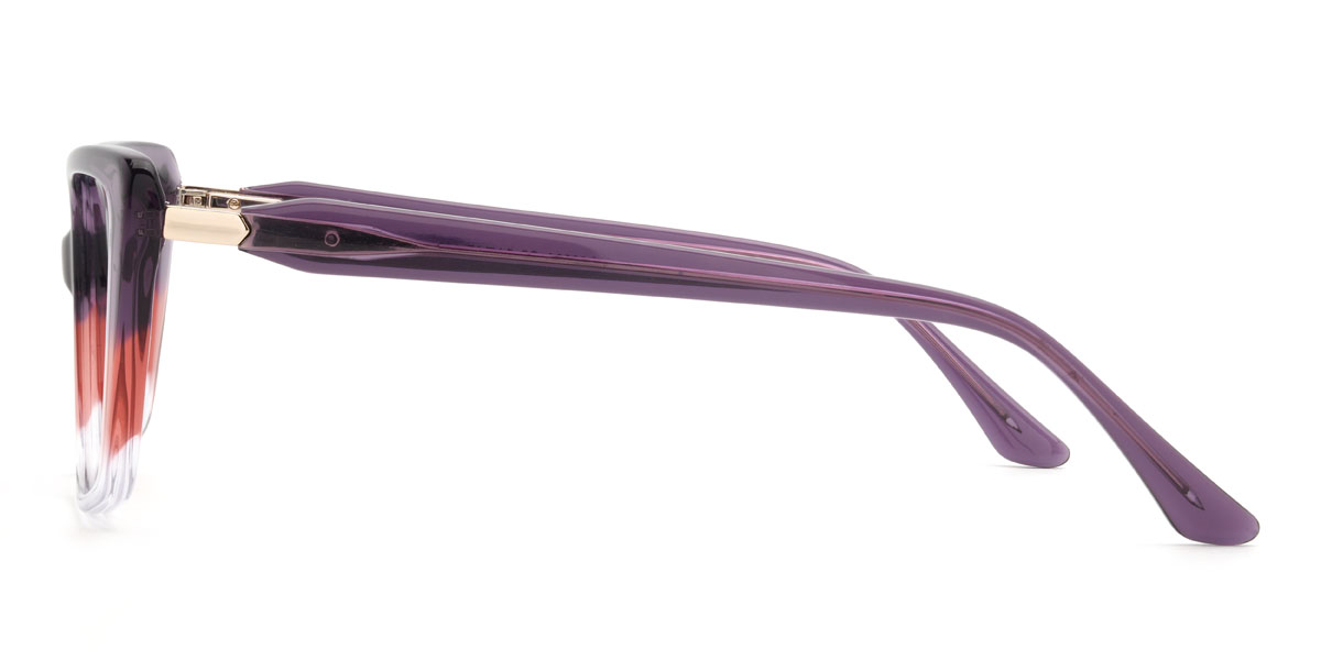 Lila piros tiszta Melly Szemüveg - Rectangle Glasses