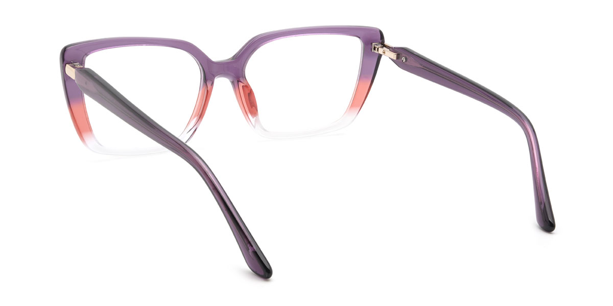 Lila piros tiszta Melly Szemüveg - Rectangle Glasses